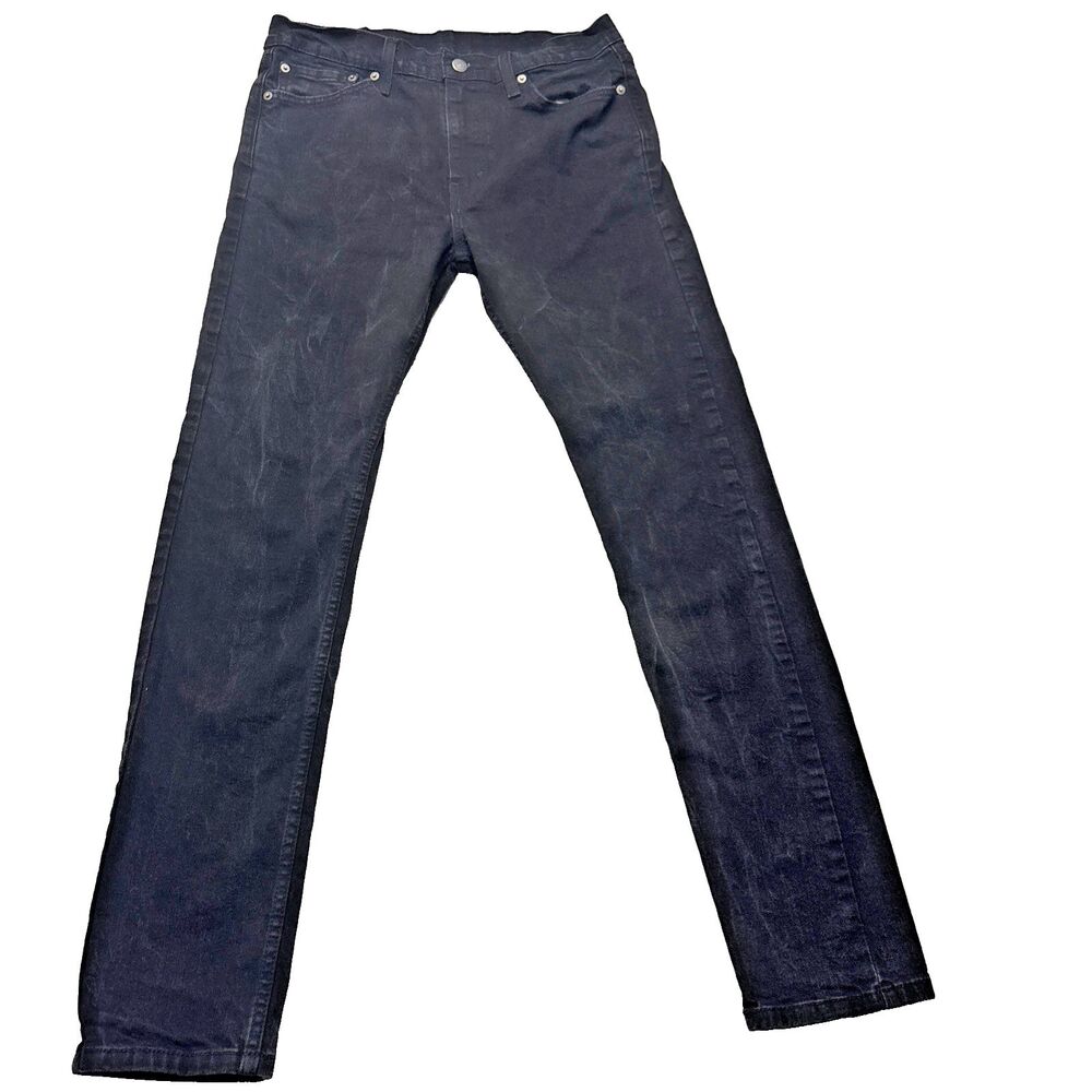 Levi's 510 33x34 | Straight Leg Distressed Black Denim Jeans Punk Emo Grunge